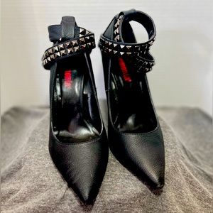 Rare goth demonia pumps with studded ankle strap size 7
